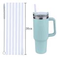 thumbnail image 1 of Reusable Straw with Cleaning Brush Plastic Replacement Straw Compatible with Stanley 40 oz 30 oz Cup Tumbler, 1 of 9