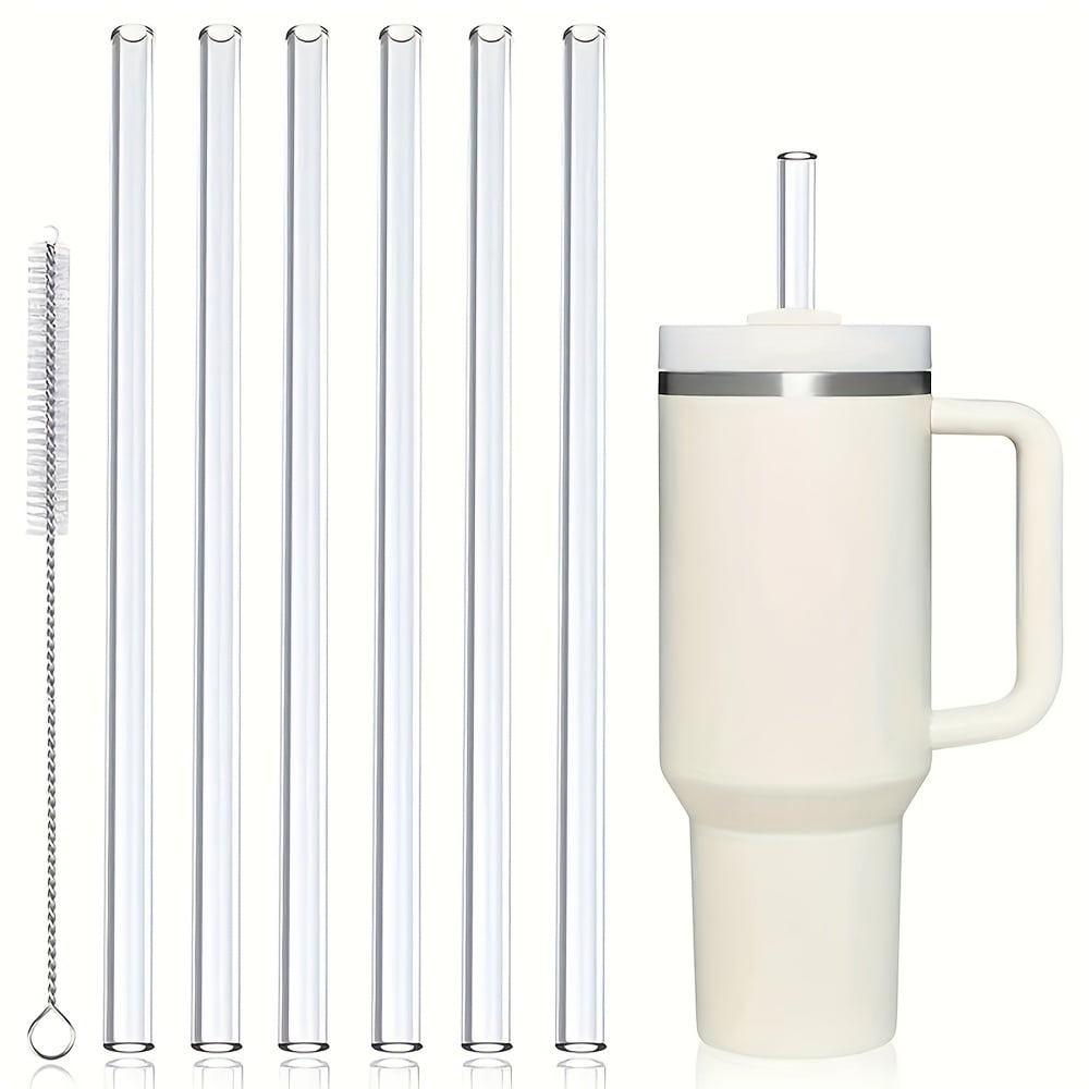 4 Sets Replacement Straws For Stanley 40 Oz Tumblers - 360° Bendable Silicone Straws With Connectors