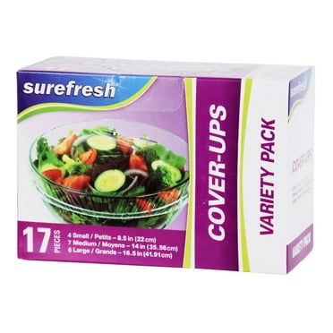 Reusable Stretch to Fit Food Covers 17 Piece Variety Pack Cover-ups for Bowls Plates Cans Cups