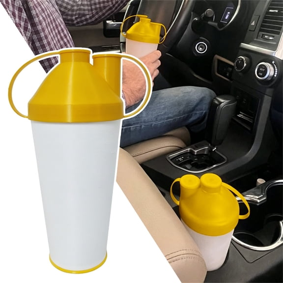 Reusable Sunflower Seed Snack Cup, 19×8.5cm Portable Leak-Proof Container with Built-In Spit Cup for Outdoor Travel
