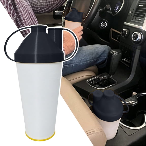 Reusable Sunflower Seed Snack Cup, 19×8.5cm Portable Leak-Proof Container with Built-In Spit Cup for Outdoor Travel