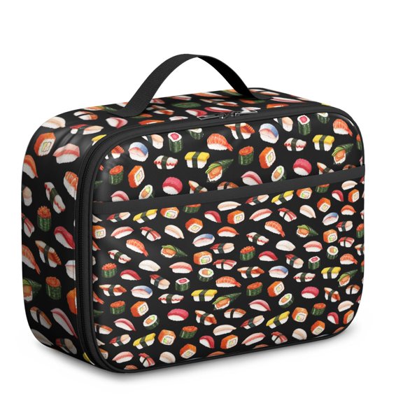 Reusable Sushi Lunch Tote - Thermal Insulation, Separate Mesh Compartment, Lightweight & Compact for Sushi Parties & Japanese Food