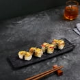 thumbnail image 1 of Reusable Sushi Plate - Long Serving Trays for Sushi, Pasta, Chips, Appetizer, Cake - White Plastic Platters for Party and Entertaining(Black), 1 of 6