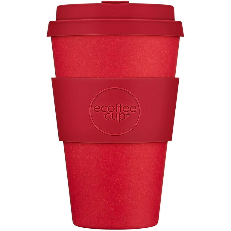 Ecoffee Cup Reusable Sustainable To-go Travel coffee-cup - Ecoffee cup -  Portable cups With No Leak Silicone Lid - Dishwasher Safe (14oz, Mr