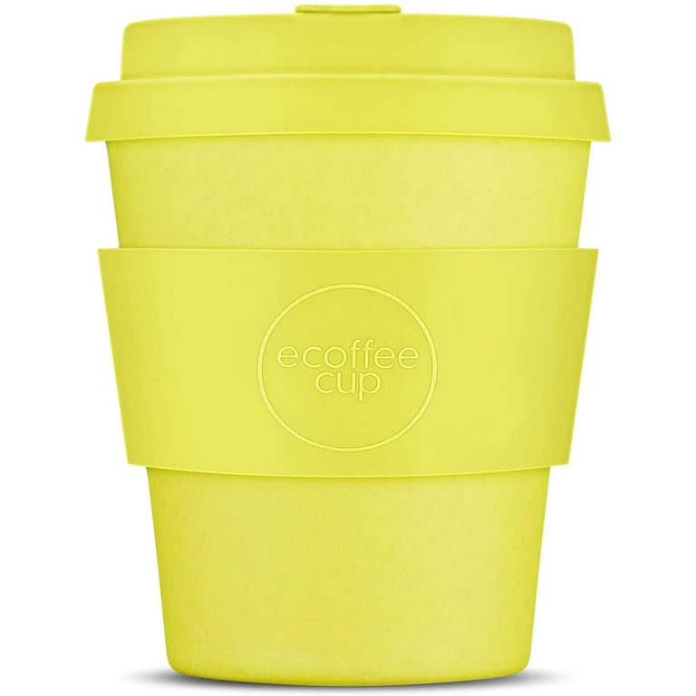 Reusable Sustainable To-Go Travel Coffee-Cup - Ecoffee Cup - Portable Cups  With No Leak Silicone Lid - Dishwasher Safe (14oz, Red Dawn) 