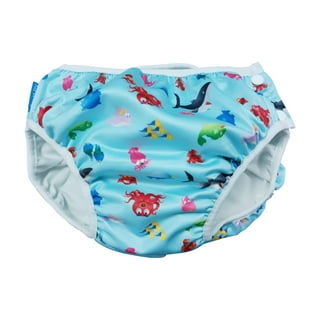 SunBusters Boy's Reusable Swim Diapers, Ocean Manta Ray, Small 