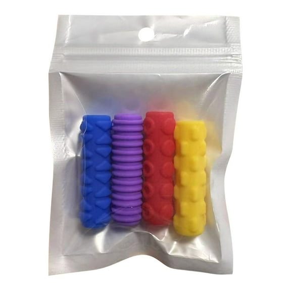 Reusable Textured Pencil Grips for Artists, Teens & Adults – Sensory Fidget Toys for ADHD, Autism, Anxiety & Stress Relief - Ideal for Handwriting, Drawing, Coloring(Multicolor1,1.6x0.5")