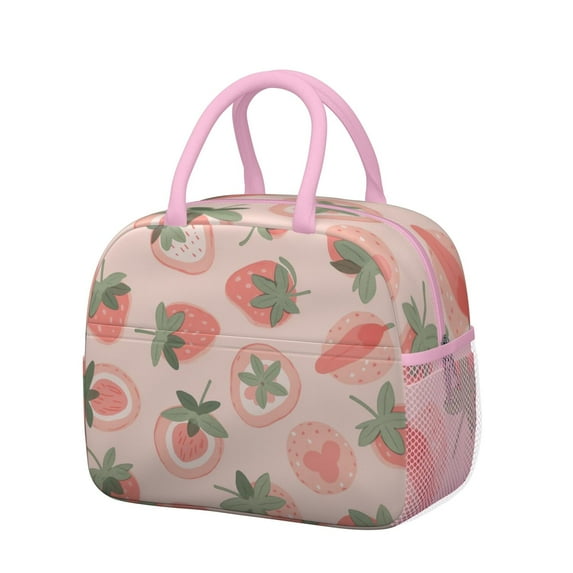 Reusable Thermal Lunch Bag Lunch Box for Women Men,Strawberry (19)-new_39 Cooler Bag Small Leakproof Cute Lunch Cooler with for Supermarket Shopping