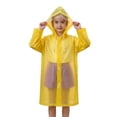 thumbnail image 1 of Reusable Thick Kids Rain Poncho Hooded Full Body Raincoat with Clear Brim for Boys Girls School Outdoor Activities, 1 of 9