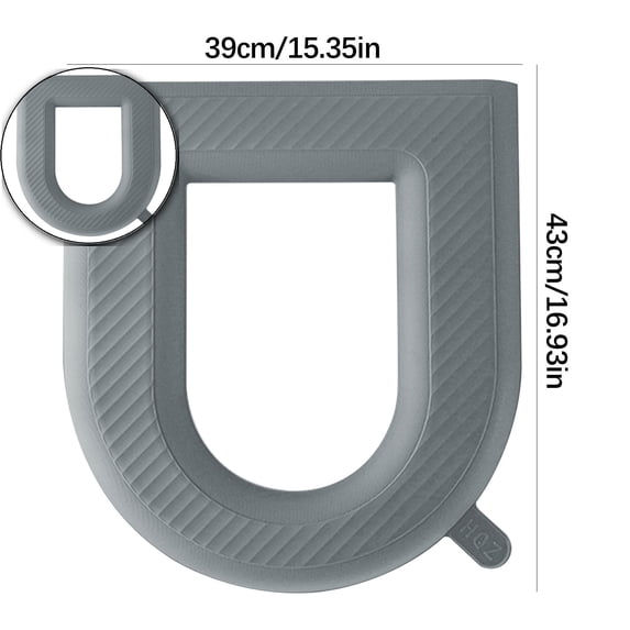 Reusable Toilet Seat, Bathroom Toilet Seat Cover Pad with Handle, Waterproof Soft Pad Self-Adhesive Toilet Seat Cover Pad