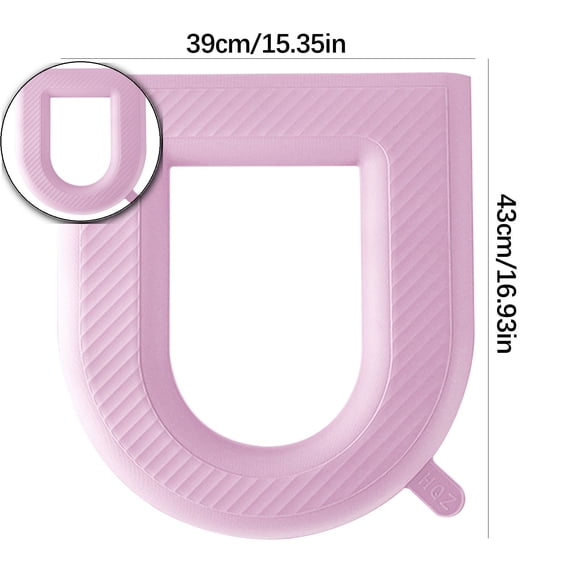 Reusable Toilet Seat, Bathroom Toilet Seat Cover Pad with Handle, Waterproof Soft Pad Self-Adhesive Toilet Seat Cover Pad