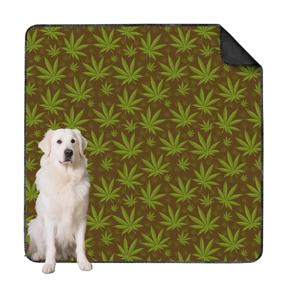 Reusable Training Pads for Dogs with Decorative Plant Motifs, Washable Non-Slip Mat for Crate Liners and Floor Mat Purposes (Plant patterns, 72"x72")