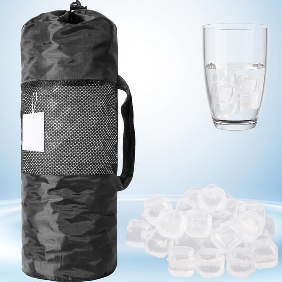 Reusable Transparent Square Ice Cubes 380 Pack BPA-Free Non-Melting