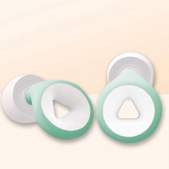 Reusable Triangle Noise Reduction Ear Plugs, Soft Silicone Hearing Protectors with Portable Carry Case