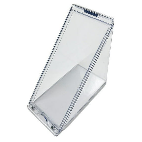 Reusable Triangle Sandwich Container with Magnetic Closure, Transparent AS Plastic Wedge Shape Lunch Box for Picnics, Food Storage, Dishwasher Safe and Stackable Kitchen Organiser, 15x10.5x6 cm