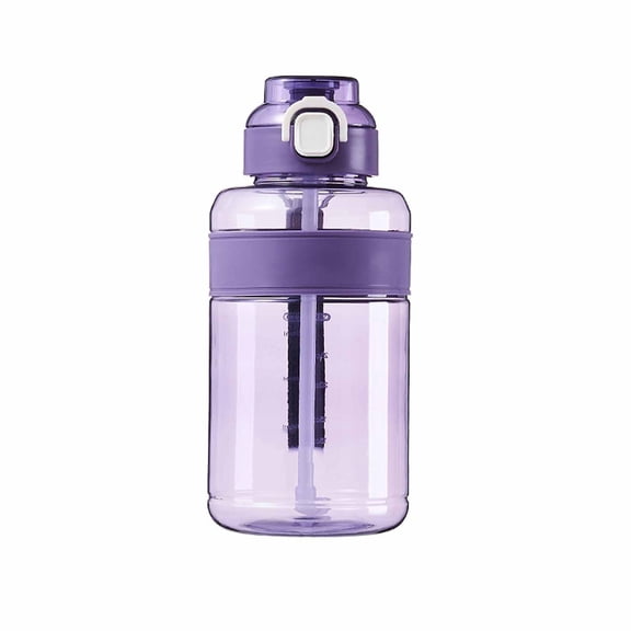 Reusable Tritan Water Bottle with Straw Leakproof Flip Top Lid Portable Wide Mouth Travel Sports Cup 800ml BPA Free