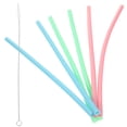thumbnail image 1 of NIAIZEK Reusable Silicone Straws in Assorted Colors for Bars, Parties, and Everyday Use - , Flexible, Non-Deformable, 1 of 6