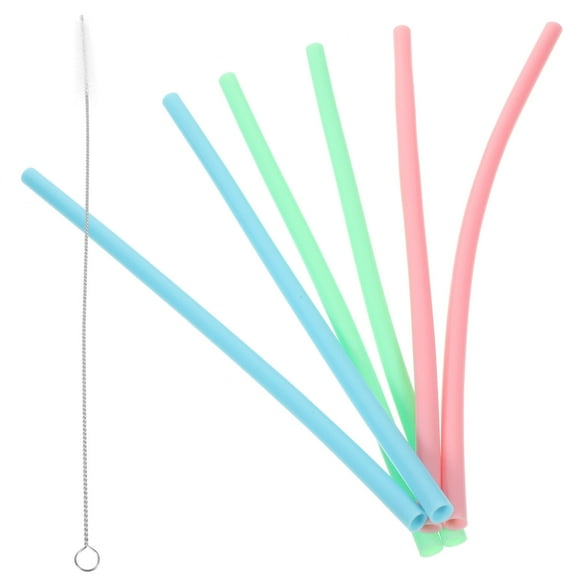 NIAIZEK Reusable Silicone Straws Assorted Colors for Bar Use and Themed Parties, and Non-Deformable