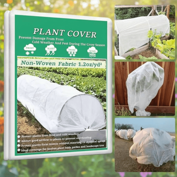 Reusable Ultra Fine Mesh Floating Row Cover for Plants, Vegetables, Flowers, and Fruits - 1.2oz/yd Frost and Sun Protection Plant Blanket (8x20ft)