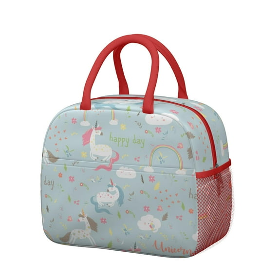 Reusable Unicorn Lnsulated Lunch Bag for Women & Men-Leakproof Water-Resistant Cooler Tote,Large Capacity(10.6x8.7x6.3in)for Work,Office,Travel,Picnic,Beach.