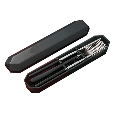 Reusable Utensils with Case, Travel Portable Fork Knife Spoon Set with Organizer Stainless Steel Flatware Utensils to go with Platic Case for Lunch Box