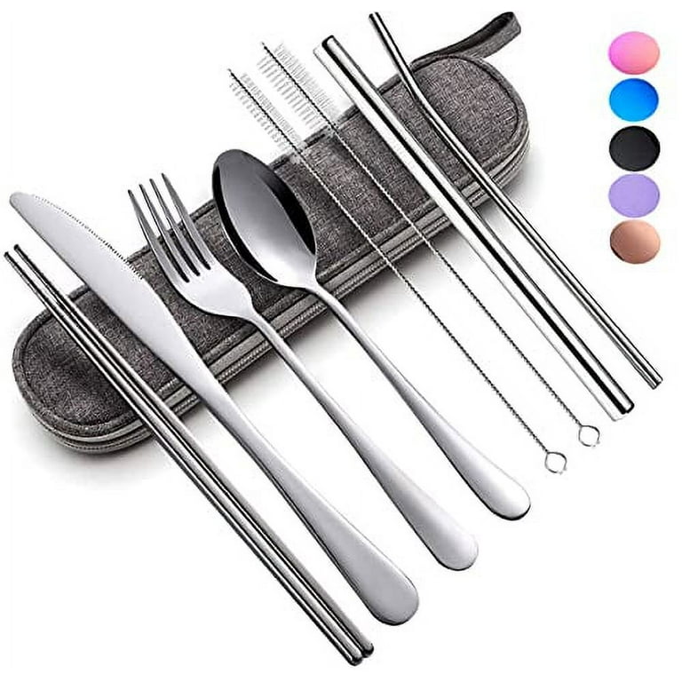 https://i5.walmartimages.com/seo/Reusable-Utensils-Set-Case-Portable-Travel-Cutlery-Stainless-Steel-Flatware-Camping-8pcs-Including-Dinner-Knife-Fork-Spoon-Chopsticks-Boba-Straw-Silv_086817a0-3c60-4402-859d-1a89d4653978.d35d47590546314aa6cc6d95a5ac421b.jpeg?odnHeight=768&odnWidth=768&odnBg=FFFFFF