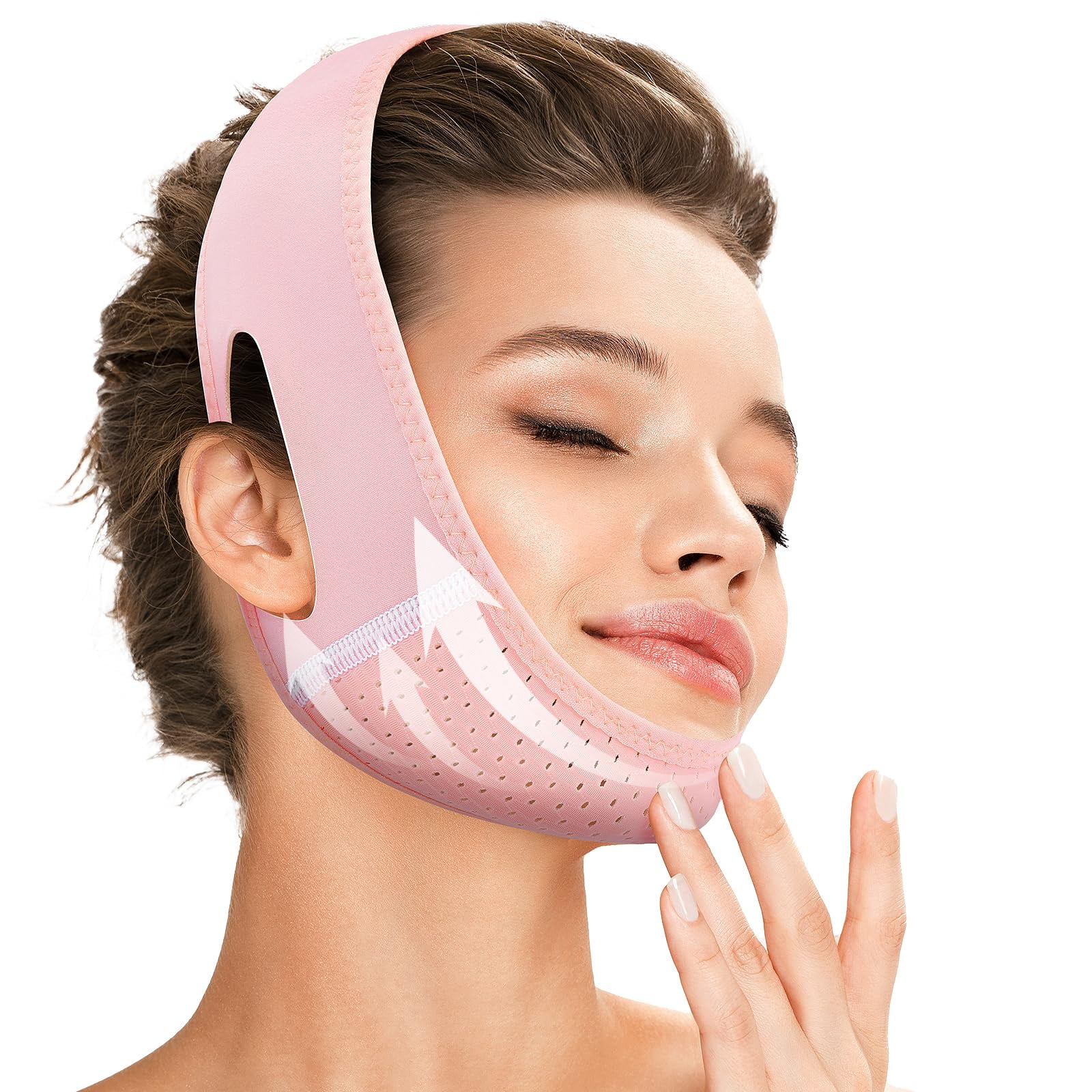 Reusable V Line Lifting Mask with Chin Strap for Women,Face Lift