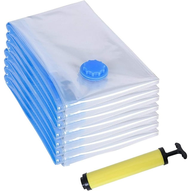 Reusable Vacuum Compression Bags for Clothes, Quilts, Bedding, and