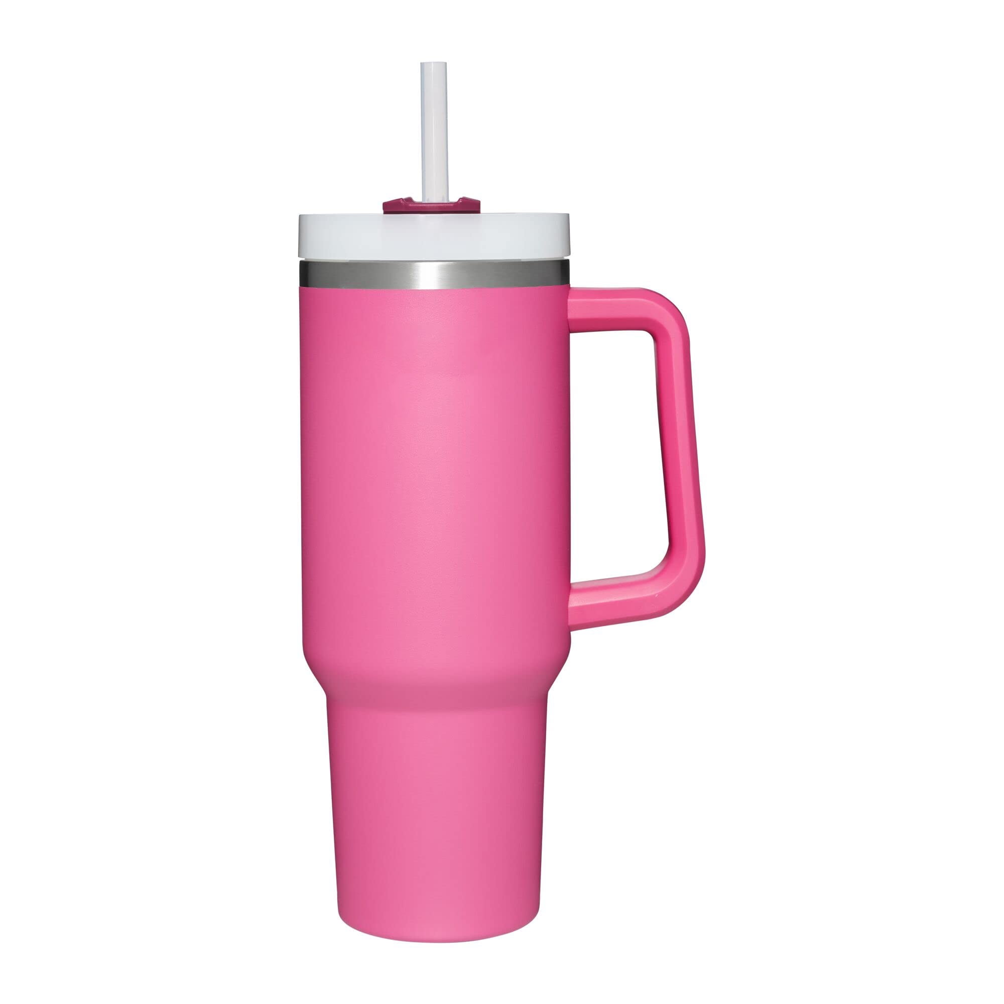 40 oz Tumbler, Pink Reusable Vacuum Quencher Tumbler With Straw, Leak  Resistant Lid, Insulated Cup, Hot and Cold Tumbler.