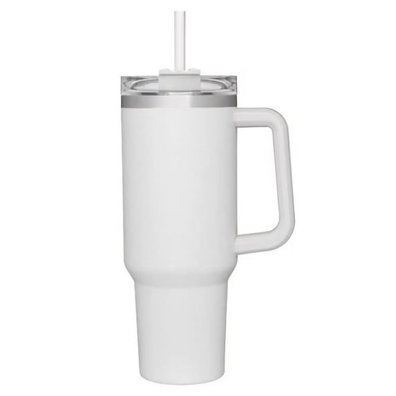 Reusable Vacuum Quencher Tumbler with Straw, Leak Resistant Lid, Insulated Cup,Maintains Heat Cold, Heat, and Ice for Hours