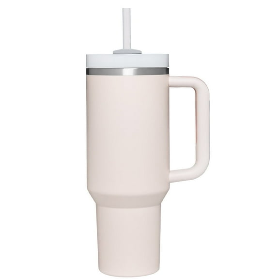 Reusable Vacuum Quencher Tumbler with Straw, Leak Resistant Lid, Insulated Cup, SOFT MATTE, Maintains Heat Cold, Heat, and Ice for Hours