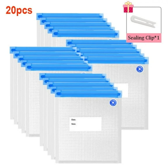 Reusable Vacuum Sealer Bag, Air Valve Pump Sealing Vegetables Meat Fresh-keeping Bag, Kitchen Food Storage Zipper Bags