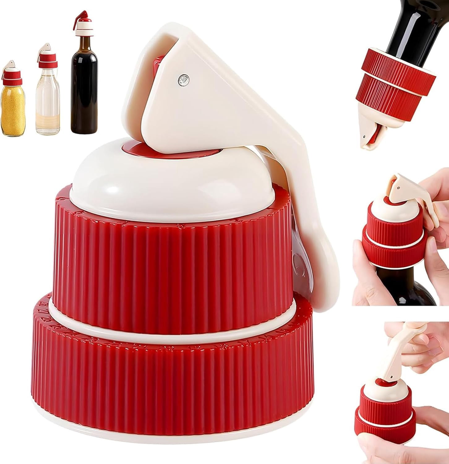 Reusable Vacuum Wine Preserver Pump,Press-to-Seal Wine Stopper with ...