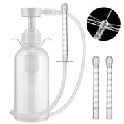 Reusable Vaginal Douche for Women, Travel Vaginal Cleansing System Kit with Handle and Nozzle Tip, Manual Pressure Douche Feminine products, 300 ml, 2 Nozzle Tips