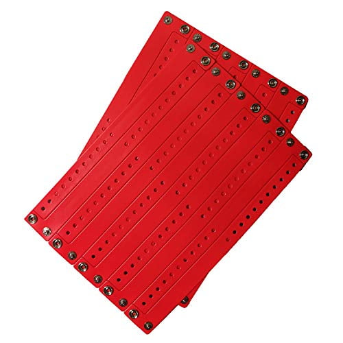 Reusable Vinyl Wristbands (Red, 20/pk)