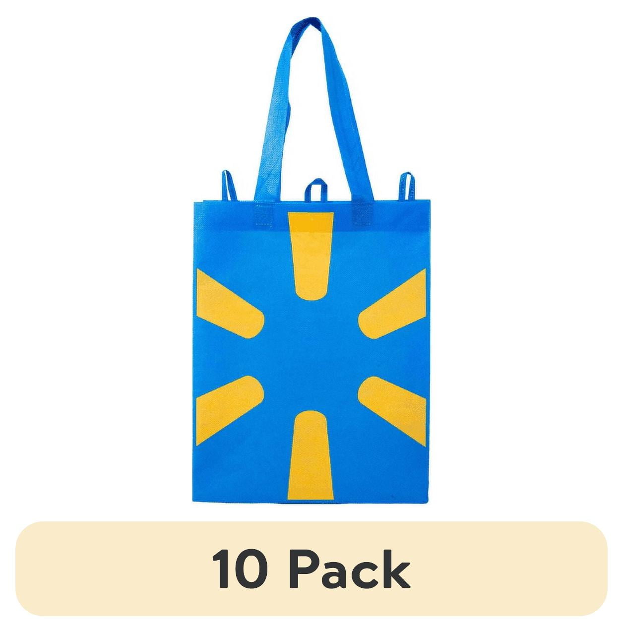 (10 pack) Reusable Walmart Blue Bag - Walmart.com