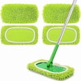 thumbnail image 1 of Reusable Washable Absorbent Mop Replacement Pads, Microfiber Cloth Covers for Flat Floor Mops, Machine-Washable Refills for Wet and Dry Home Floor Cleaning and Mopping Tasks, 10*5in, C, 1 of 5