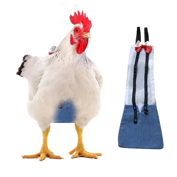 Reusable Washable Chicken Diaper for Poultry, Cotton Polyester with Adjustable Strap Sizes S M L, Prevents Mess for Duck Goose Indoor Cage Free Roaming