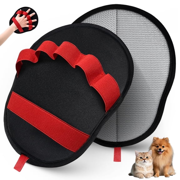 Reusable Washable Electrostatic Pet Hair Remover Glove, Pet Hair Removal Glove for Dogs & Cats,Pet Hair Mitt with Finger Straps for Couch, Carpet, Car Seats, Clothes, Furniture