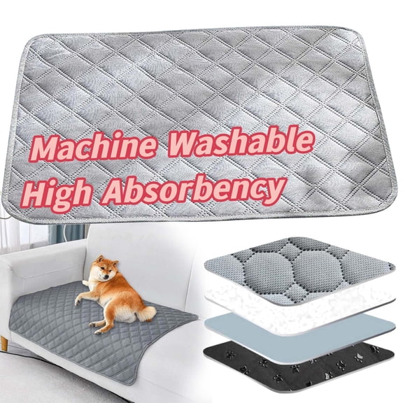 Reusable Washable Puppy Pads, Dog Pee Pads for Training Floor Protection _ XL 24"x18"