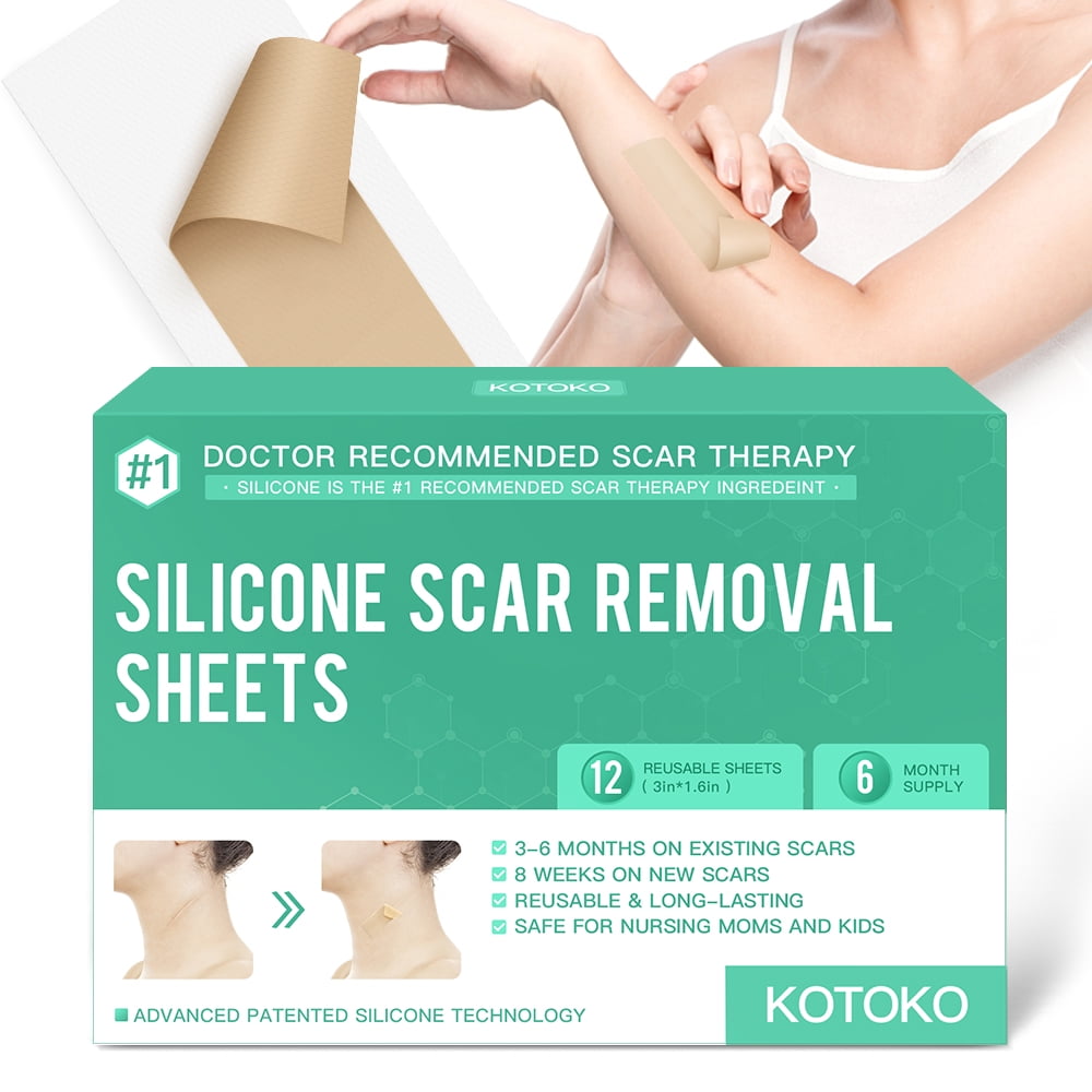 Reusable and Washable Silicone Scar Sheets12 Sheets,Soften and