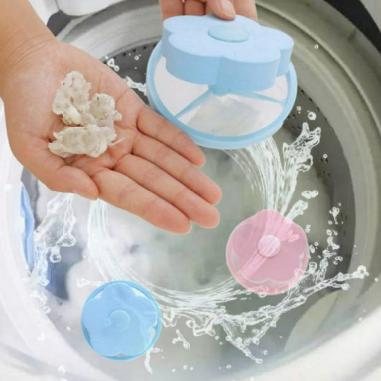 3 Reusable Laundry Lint Catcher & Pet Hair Remover Washing Machine Lint  Mesh Bag
