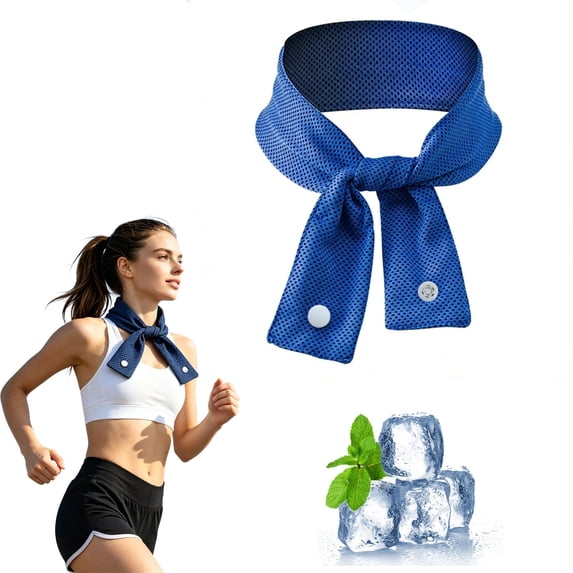 Reusable Water Activated Cooling Wrap for Neck 20 Plus Hours Cold Relief Ice Bandana for Sports Outdoor Work Travel Lightweight