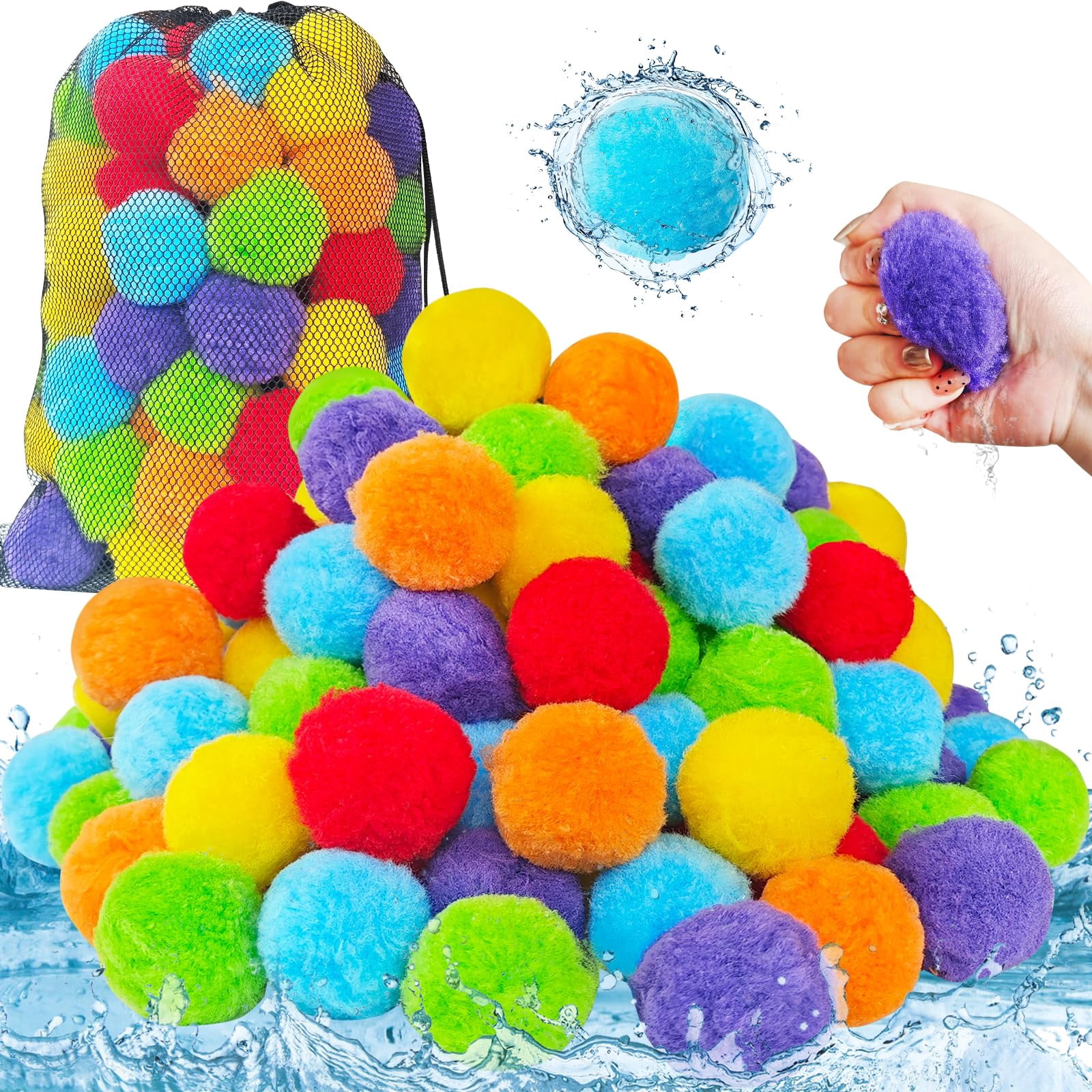 Reusable Water Balls 120 Pcs Outdoor Pool Beach Summer Games Toys
