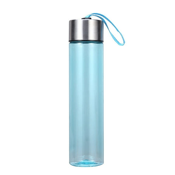 Reusable Water Bottle ,Plastic Simply Modern Water Bottle 18oz ,Bpa-Free Reusable Water Bottle ,Steel Screw Cap Lid, Portable Plastic Water Bottles with Carry Strap ,Anti-Leakage