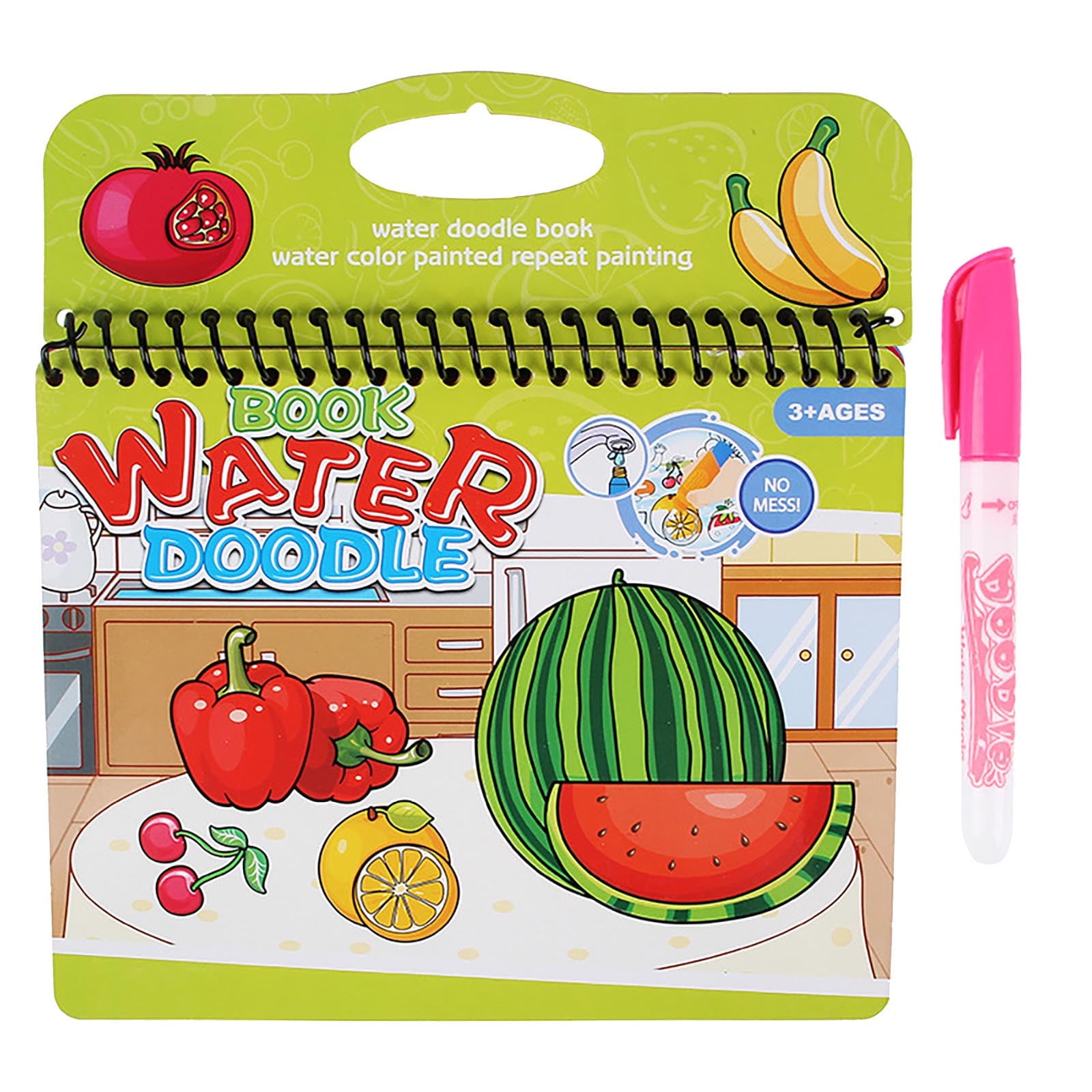 Reusable Water Coloring Books for Toddlers, Paint with Water Books,Mess ...