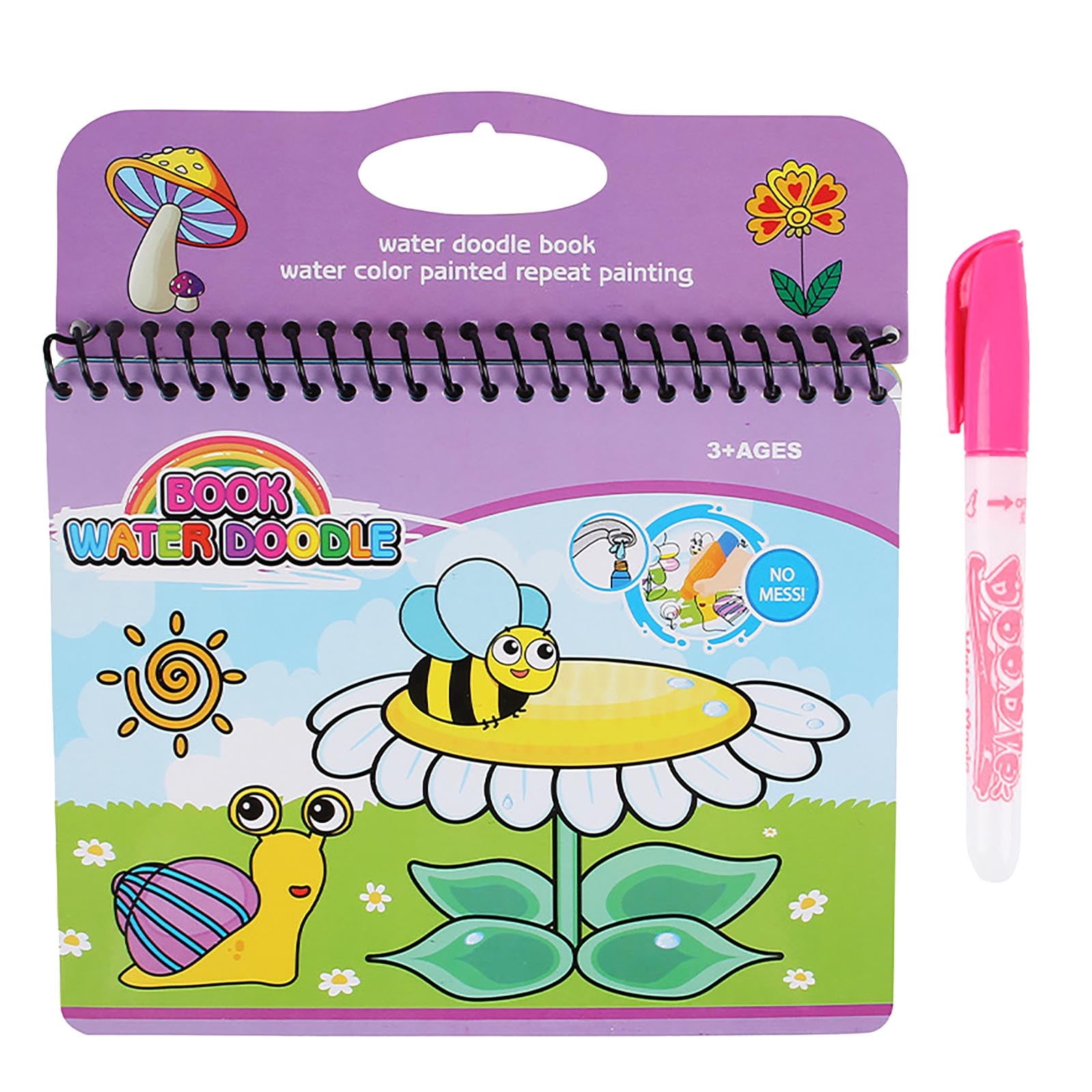 Reusable Water Coloring Books for Toddlers, Paint with Water Books,Mess ...