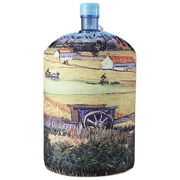 Reusable Water Dispenser Barrel Dust Cover for 5 Gallon Water Bottle,Plant Style Decorative Cover for Water Bottle Bucket,Stretchy Fabric drawstring Water Cooler Dust Proof Covers