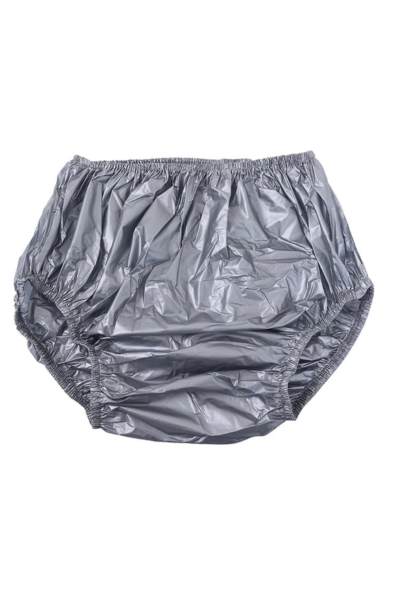 Reusable Water Resistant Plastic Pants for Adults - Leakproof Incontinence Underwear with Elastic Waist, Comfortable Diaper Covers for Seniors and Post-Surgery, 4 Sizes