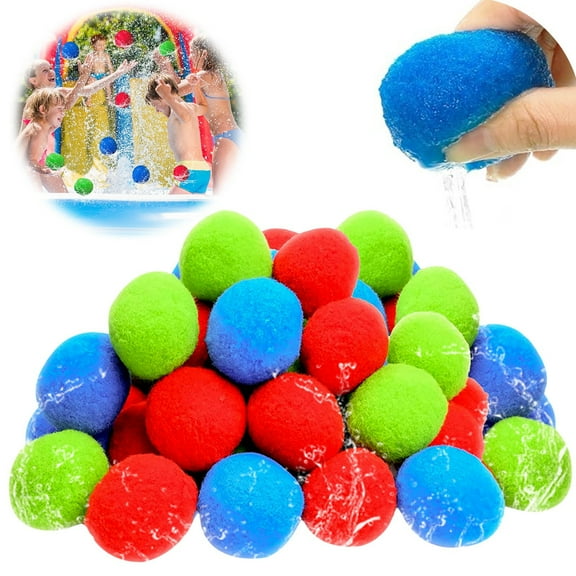 Reusable Water Sponge Balls | Fast-Refill Soft Splash Balls for Pool Parties, Beach & Backyard | No Burst Design | Eco-Friendly Reusable Water Soaker | 1 Pack | Easy Cleanup | Summer Outdoor Fun